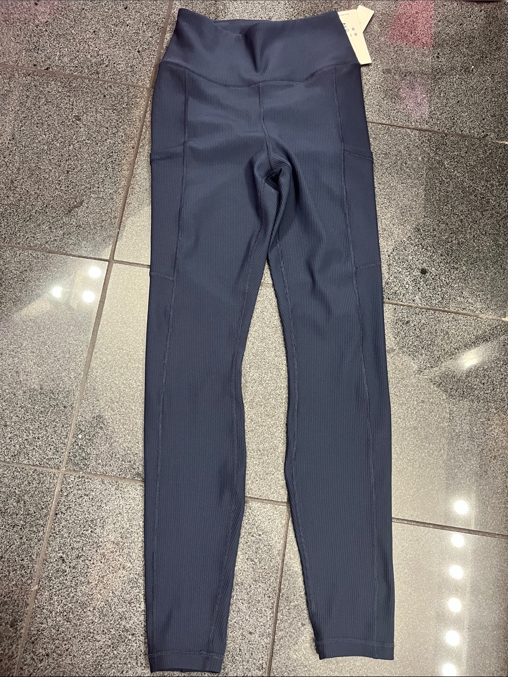 Billabong Navy High-Waist Ribbed Leggings